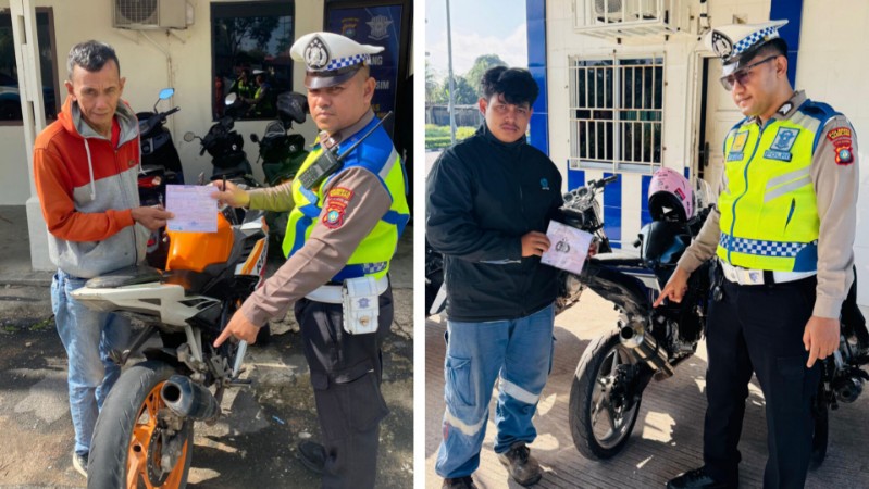 Satlantas Barelang Cracks Down on Loud Exhaust Violations in Batam