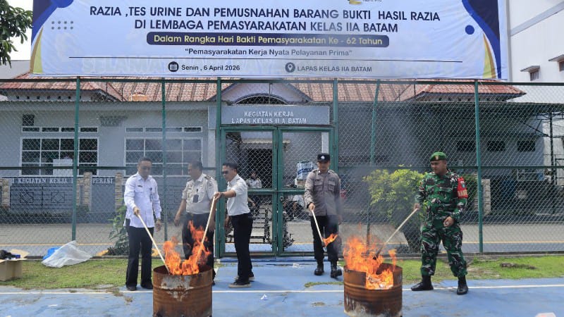 Batam Prison Conducts Joint Raid and Evidence Destruction Operation