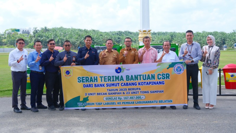 Bank Sumut Boosts 3R Waste Management in Labuhanbatu Selatan