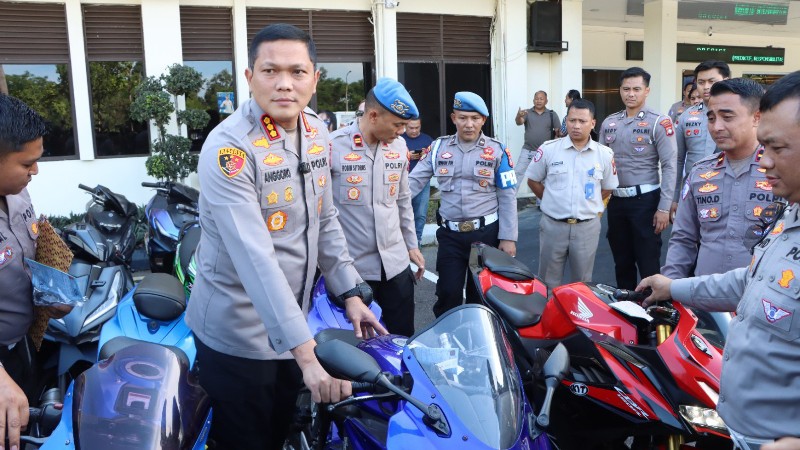 Barelang Police Seize 102 Motorcycles in Crackdown on Illegal Street Racing