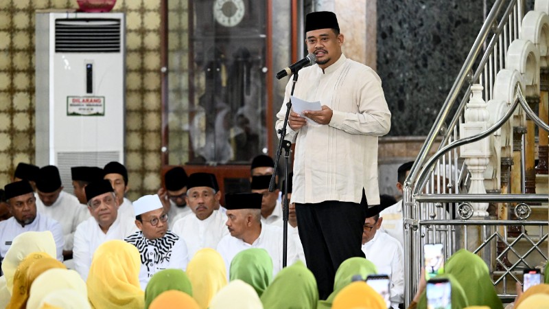 Bobby Nasution Calls for Prayers for Disaster-Free, Drug-Free North Sumatra