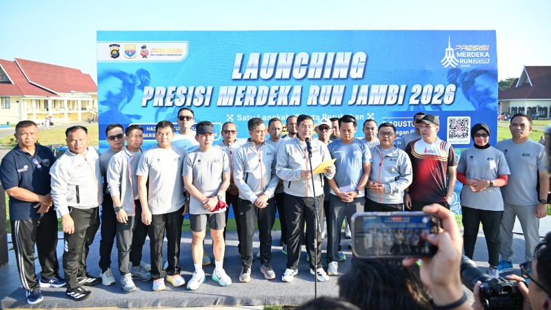 Polda Jambi Launches &ldquo;Presisi Merdeka Run 2026,&rdquo; Promoting Unity and Healthy Living