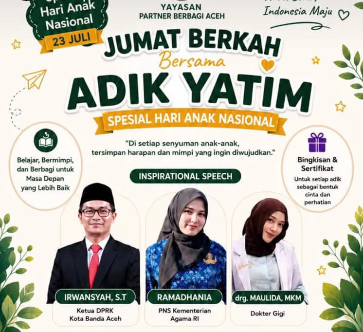 Irwansyah and Partner Berbagi Aceh Extend Support to Orphans in Banda Aceh
