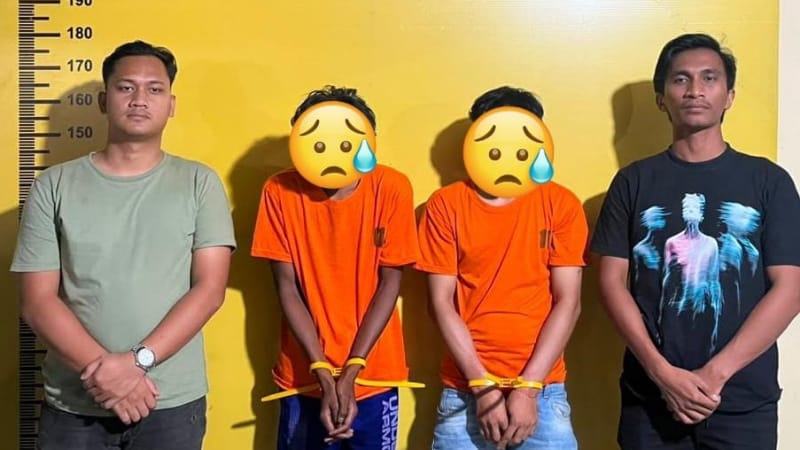 Kampung Rakyat Police Arrest Two Suspected Methamphetamine Dealers in Labuhanbatu Selatan