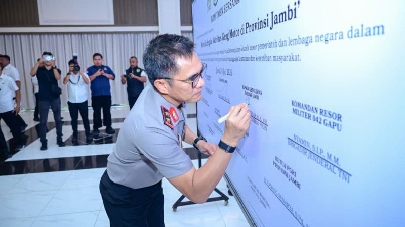 Polda Jambi Strengthens Strategy to Combat Motorcycle Gangs