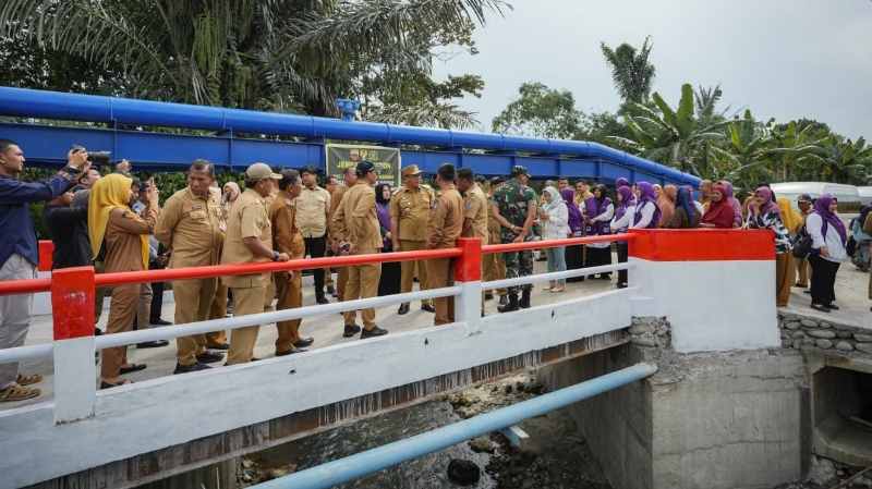 Deli Serdang Regent Inspects Sei Krio Bridge, Urges Public to Maintain Infrastructure