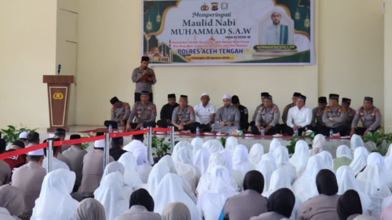 Aceh Tengah Police Strengthens Officers&rsquo; Integrity Through Maulid Nabi