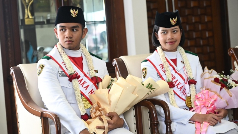Two Toba Students Return from National Paskibraka Duty, Making North Sumatra Proud