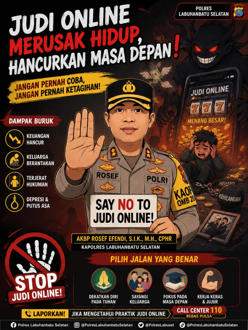 Labuhanbatu Selatan Police Calls on Public to Fight Online Gambling