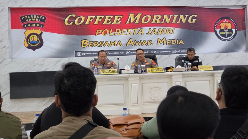 Kapolresta Jambi Ananto Herlambang Strengthens Media Partnership to Maintain Public Security