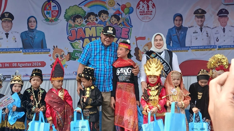 Jambore Anak in Bandar Khalipah Draws Enthusiastic Response, Regent Supports Kata Bima Field Renovation