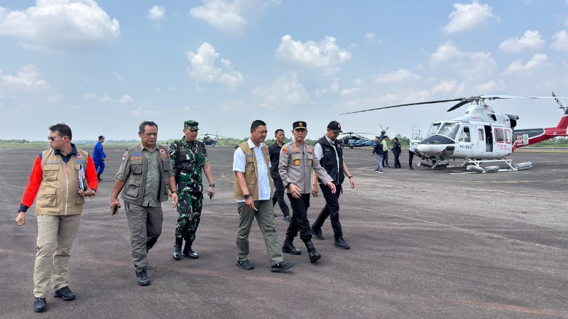 Jambi Police Chief Monitors Forest and Land Fires in Muaro Jambi