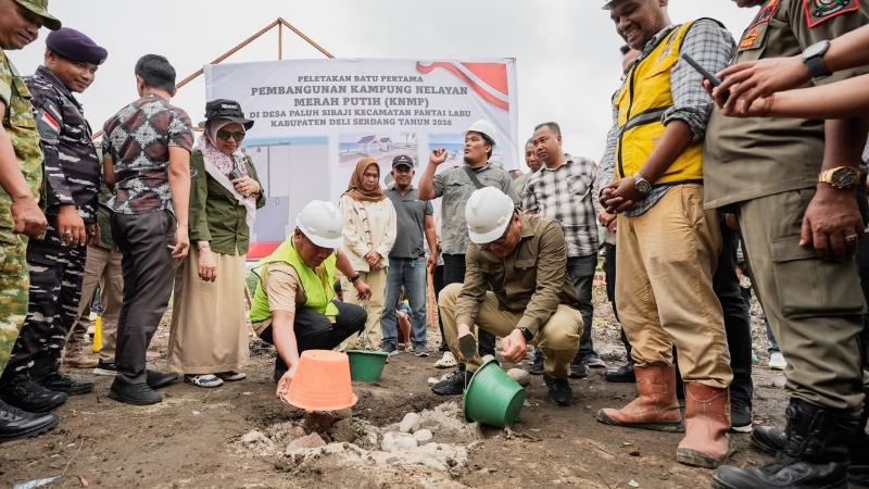 Deli Serdang Begins Construction of Kampung Nelayan Merah Putih in Paluh Sibaji