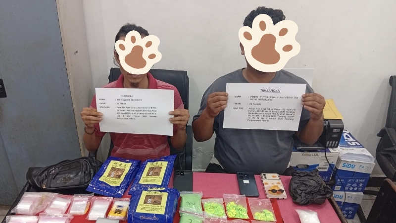 Jambi Police Seize 1.5kg of Methamphetamine and Hundreds of Ecstasy Pills